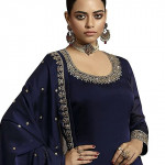 Women's Silk Semi Stitched Straight Salwar suit