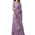 Women's Pure Georgette Saree with Unstitched Blouse Piece