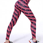 High Waist Seam Print Legging Push Up Fitness Gym Yoga Sports Pants for Women