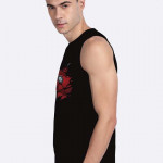 Men Black & Red Iron Man Of War Printed Innerwear Vest