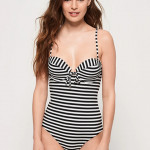 Striped Strappy Swimsuit